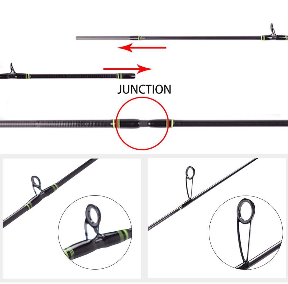 Mavllos-caña de pescar giratoria de 2 puntas delicadas, Tubular + sólida, fundición UL, fibra de carbono ultraligera, L.W, 0,6-8g, caña de lanzamiento giratoria